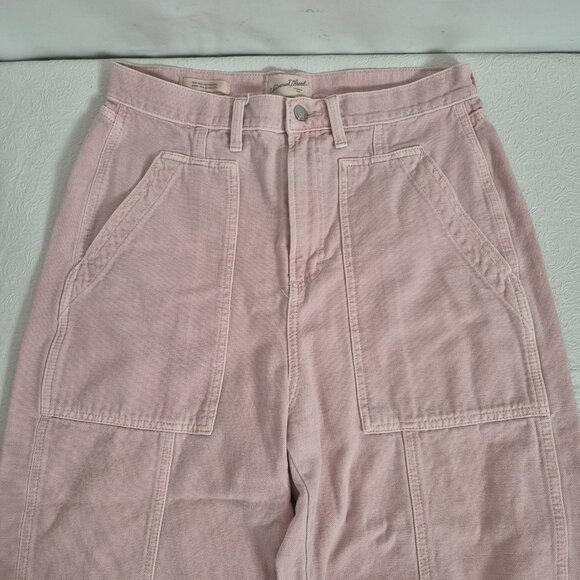 Universal Thread Womens 10 Pink High Rise Easy Barrel Cotton Zip Up Jeans Pants - Picture 5 of 15